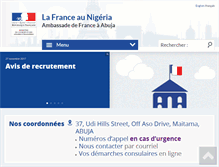 Tablet Screenshot of ambafrance-ng.org
